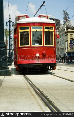 Cable car on the street, New Orleans, Louisiana, USA