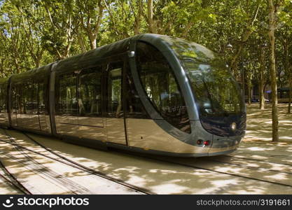 Cable car on tracks, Bordeaux, France