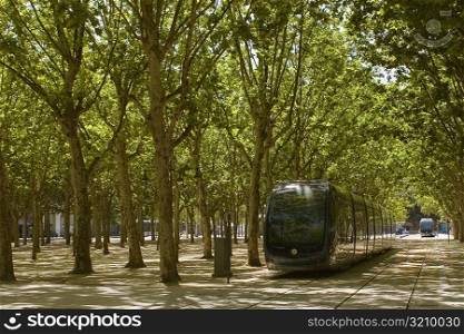 Cable car on tracks, Bordeaux, France