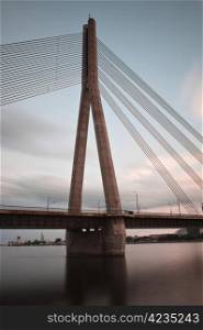 Cable-stayed bridge. Riga, Latvia