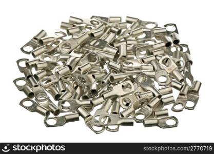 Cable terminals isolated on a white background