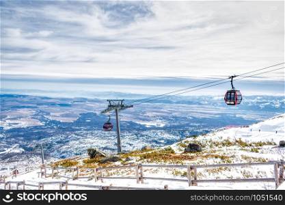 Cablecars to bring you up to Lomnicky Peak in High Tatras, Slovakia, Europe