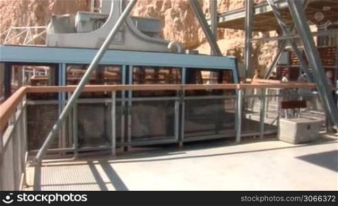 cableway on Mount Masada (ancient fortress at the south-western coast of the Dead Sea in Israel)