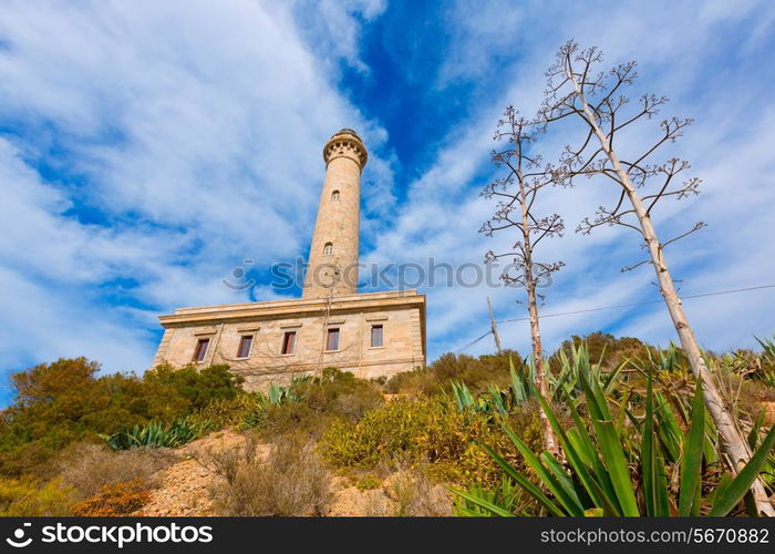 Cabo de Palos lighthouse near Manga Mar Menor Murcia at Spain