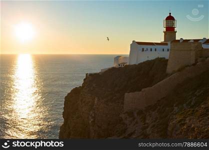 Cabo Sao Vicente lighthouse, Sagres, Algarve region, Portugal
