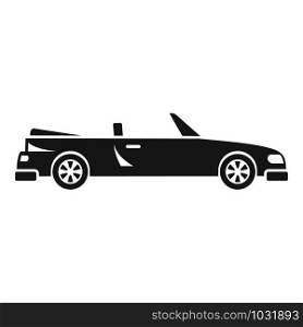 Cabriolet car icon. Simple illustration of cabriolet car vector icon for web design isolated on white background. Cabriolet car icon, simple style