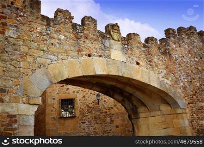 Caceres Arco de la Estrella Star arch in Spain entrance to monumental city