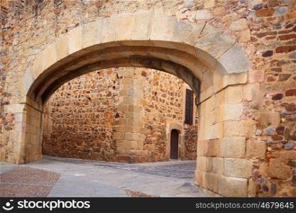 Caceres Arco de la Estrella Star arch in Spain entrance to monumental city