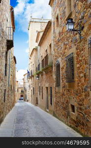 Caceres Calle Ancha street in Spain Extremadura