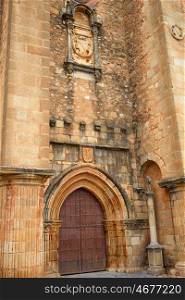 Caceres church of Santiago in Extremadura of Spain by the via de la Plata