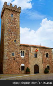 Caceres Ciguenas house tower in Extremadura of spain