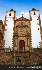Caceres San Francisco Javier church in Spain Extremadura