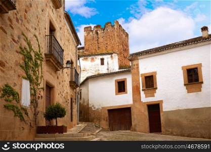 Caceres San Juan square in Extremadura of spain