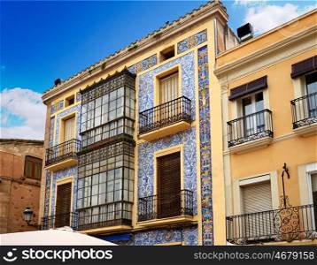 Caceres San Juan square in Extremadura of spain