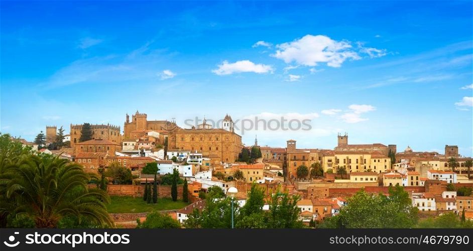 Caceres skyline in Extremadura of Spain by Via de la Plata way
