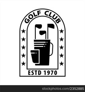 Caddy Bag Icon, Caddy Golf Bag Icon, Sport Icon Vector Art Illustration
