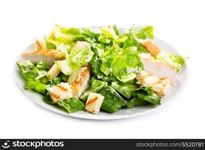 Caesar salad on a white background