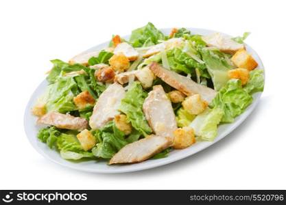 Caesar Salad on white background
