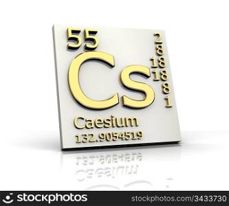 Caesium form Periodic Table of Elements - 3d made