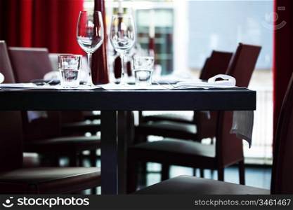 cafe interior background in deep of field