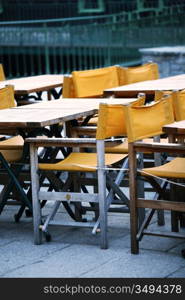 cafe interior background in deep of field