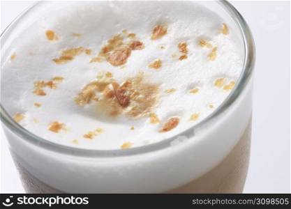 Cafe latte of hazel nuts