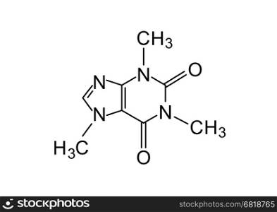caffeine chemical formula science symbol elements reaction