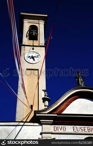 caiello old abstract in italy the wall and church tower bell sunny day