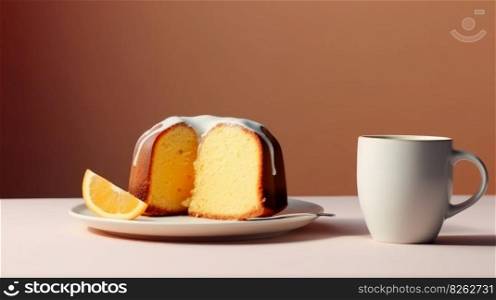 Cake background. Illustration Generative AI 