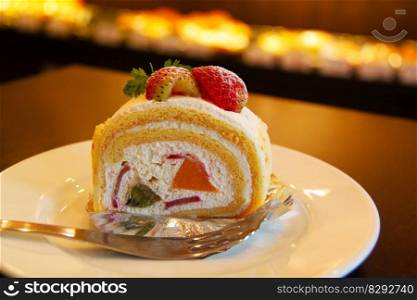 cake cream strawberry dessert