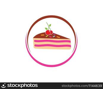 Cake logo vector ilustration template