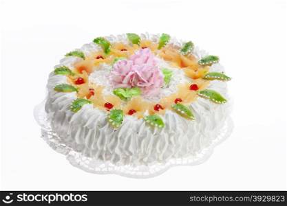 Cake on isolated white background