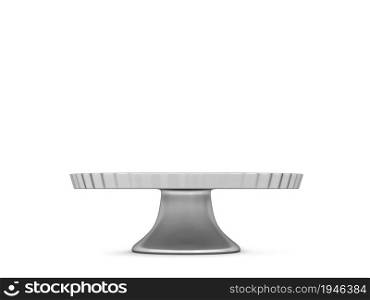 Cake stand. 3d illustration isolated on white background. Bakery utensil and dishware