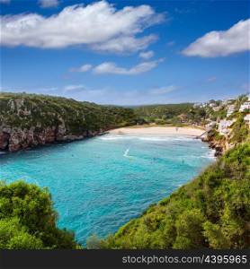 Cala en Porter beautiful beach in menorca at Balearic islands of spain