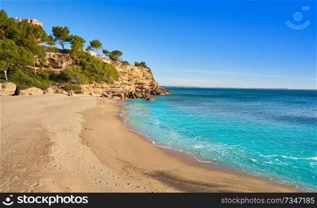 Cala Les Sirenes beach playa in Miami-Platja of Tarragona at Costa Dorada of Catalonia