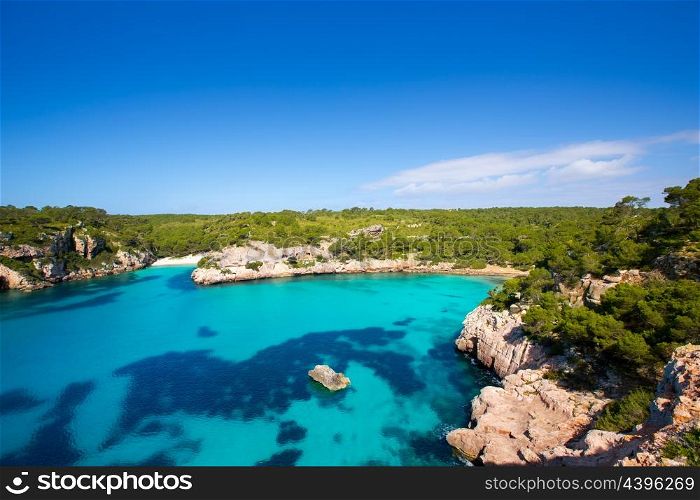 Cala Macarella and Macarelleta Ciutadella in Menorca Mediterranean Balearic islands