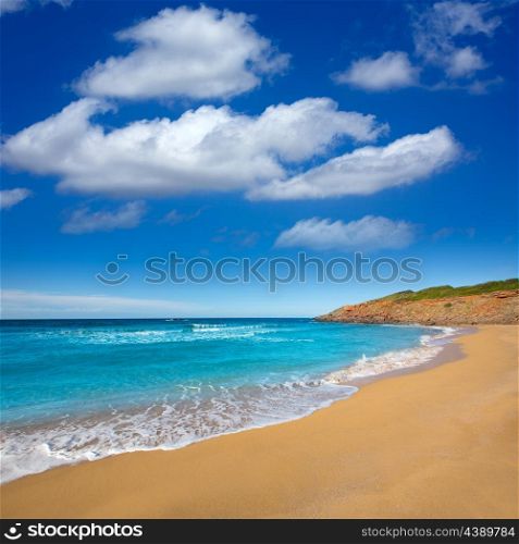 Cala Pilar beach in Menorca Alfuri de Dalt at Balearic Islands of Spain