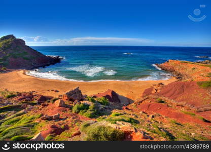 Cala Pilar beach in Menorca Alfuri de Dalt at Balearic Islands of Spain