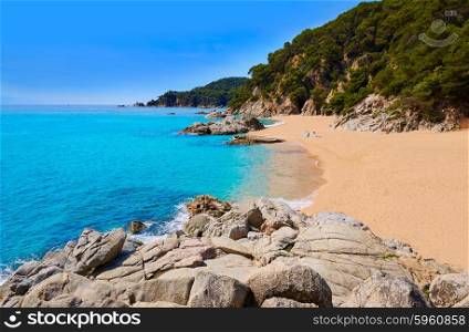 Cala Sa Boadella platja beach in Lloret de Mar of Costa Brava at Catalonia Spain
