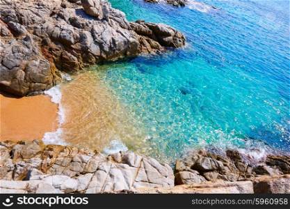 Cala Sa Boadella platja beach in Lloret de Mar of Costa Brava at Catalonia Spain
