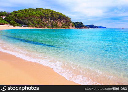 Cala Santa Cristina beach in Lloret de Mar of Costa Brava at Catalonia Spain