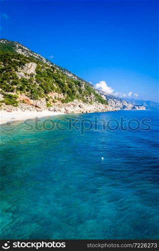 Cala Sisine beach in the Golf of Orosei, Sardinia, Italy. Cala Sisine beach in Orosei Golf, Sardinia, Italy