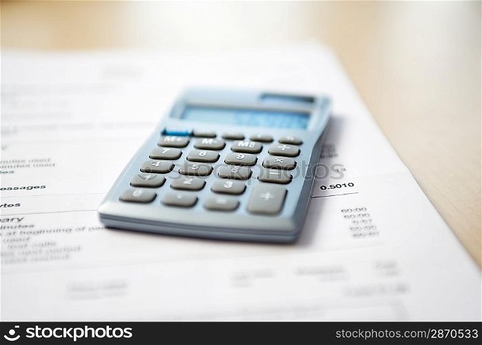 Calculator and Financial Bill