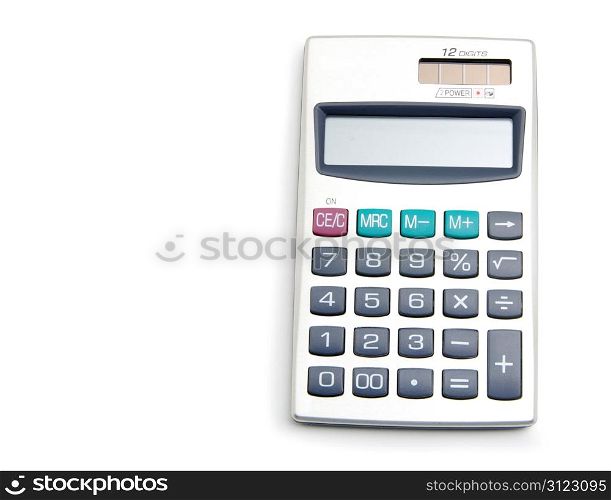 calculator on the white backgrounds