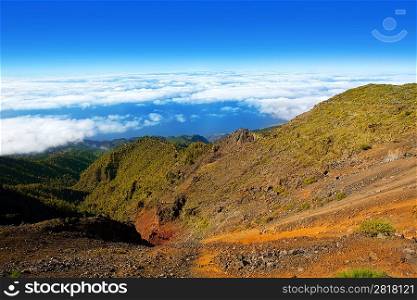 Caldera de Taburiente sea of clouds in La Palma Canary Islands