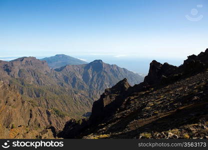 Caldera de Taburiente sea of clouds in La Palma Canary Islands