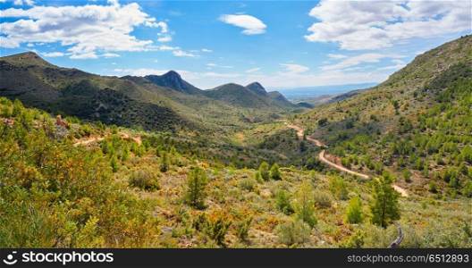 Calderona mountain in Valencia Spain. Calderona mountain landscape in Valencia Spain