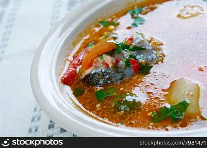 Caldo de Peixe - Angolan fish soup. African cuisine