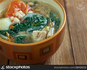 Caldo gallego - literally Galician broth, traditional soup dish from Galicia ,Spain