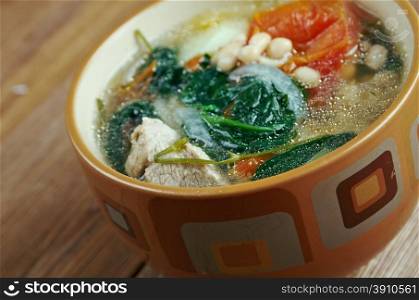 Caldo gallego - literally Galician broth, traditional soup dish from Galicia ,Spain